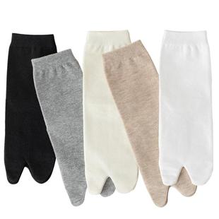 分趾人字拖袜子女款秋冬款纯棉二趾木屐袜脚趾猪脚袜拇外翻两趾袜