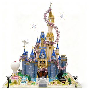 适用乐高43222迪士尼城堡积木71040改装拓展包樱花moc花园展示盒