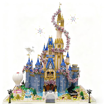 适用乐高43222迪士尼城堡积木71040改装拓展包樱花moc花园展示盒