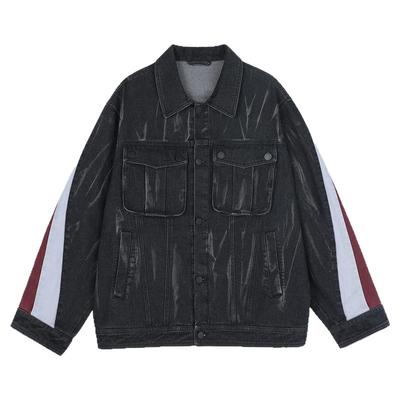 BJHG冬季新款复古高街牛仔夹克男