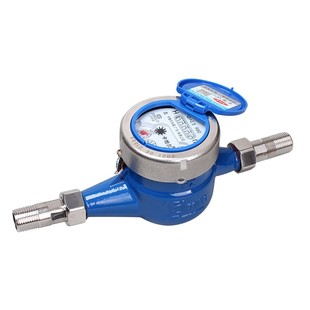 卡地尔旋翼式高灵敏不锈钢自来水表机械湿干式滴水家用出租房46分