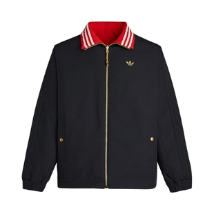 何与同款阿迪达斯马年新年款红色棉服男子保暖双面穿外套 KT0639