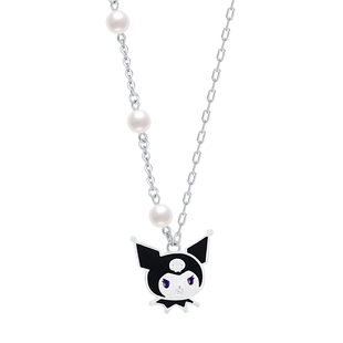 潮宏基三丽鸥酷洛米大耳狗s925银珍珠银项链玉桂狗妇女节妇女节