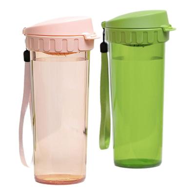 特百惠Tupperware茶韵随心杯 带滤格 密封透明水杯 带提绳茶杯子