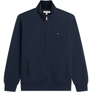 【休闲立领】Tommy26秋冬新款男女双面针织小绣标开衫外套卫衣