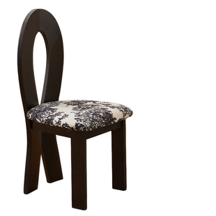 复古实木餐桌椅中古侘寂风家用设计师化妆靠背椅子北欧法式人鱼椅