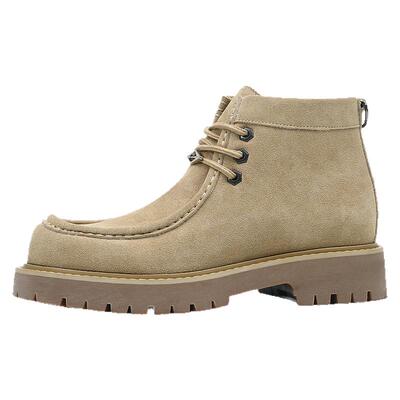 骆驼动感英伦复古工装切尔西靴男