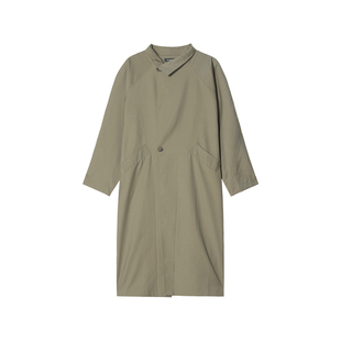 【Row风】Unvesno(UN)Row风老钱简约立领宽松廓形秋休闲长款风衣