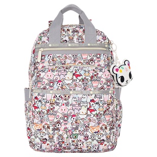 LeSportsac乐播诗TOKIDOKI™合作系列可爱满印大容量旅行包双肩包