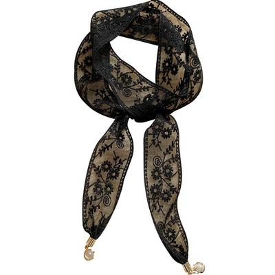 长条蕾丝绑发带细长领巾仙儿！