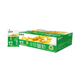 7.2产蒙牛早餐原麦味牛奶200ml*16袋整箱学生麦香燕麦优质生牛乳