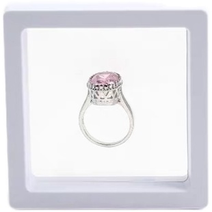 PE文玩透明薄膜悬浮收纳盒翡翠玉玛瑙珍珠胸针昆虫标本展示架包邮