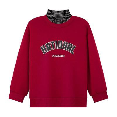 左西冬季男童泡泡绒卫衣