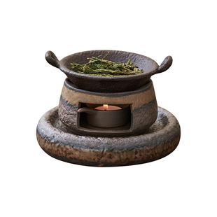 榜盛日式香薰炉蜡烛干烧小众高级熏香炉温茶烤茶炉雪松隔火烘烤炉