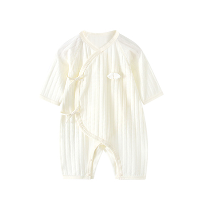 柠檬爬爬绑带和尚服长爬纯棉四季