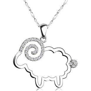 12十二属相生肖吊坠羊项链锁骨纯银s925饰品秋冬高档森系可爱个性