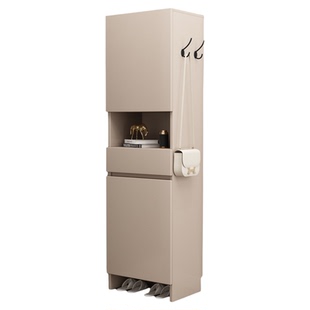 现代简约实木高款鞋柜家用门口柜子门外楼道超窄定制入户玄关柜子