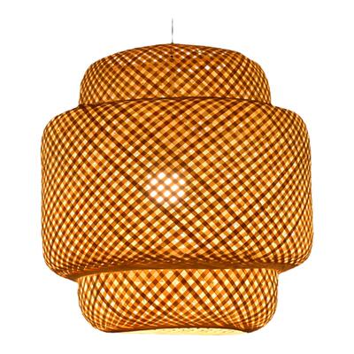 竹编吊灯新中式茶室竹灯竹艺灯罩