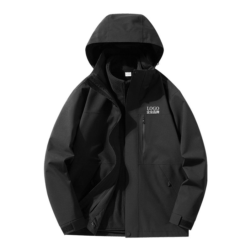高端冲锋衣定制工作服三合一冬天车企防水保暖外套工装定做印logo