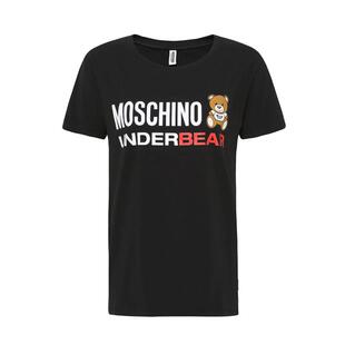 【自营】Moschino/莫斯奇诺 女士字母小熊印花圆领棉质短袖T恤