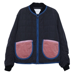 MOVEUP幻走2026冬季新款.FUN系列棒球领撞色贴袋短款棉服外套女