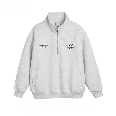 加肥加大码半拉链立领卫衣