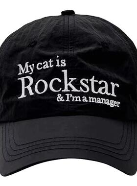 mycatisrockstar棒球帽韩版女