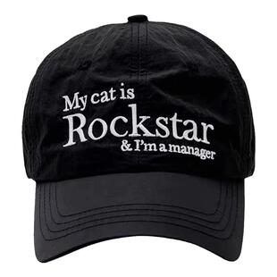 my catis rockstar字母软顶棒球帽子女夏季韩版ins尼龙鸭舌帽男潮