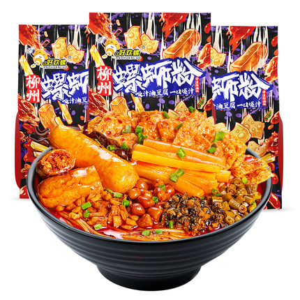 好欢螺柳州油豆腐螺蛳粉带渣辣油版螺丝粉酸辣粉丝方便米粉米线