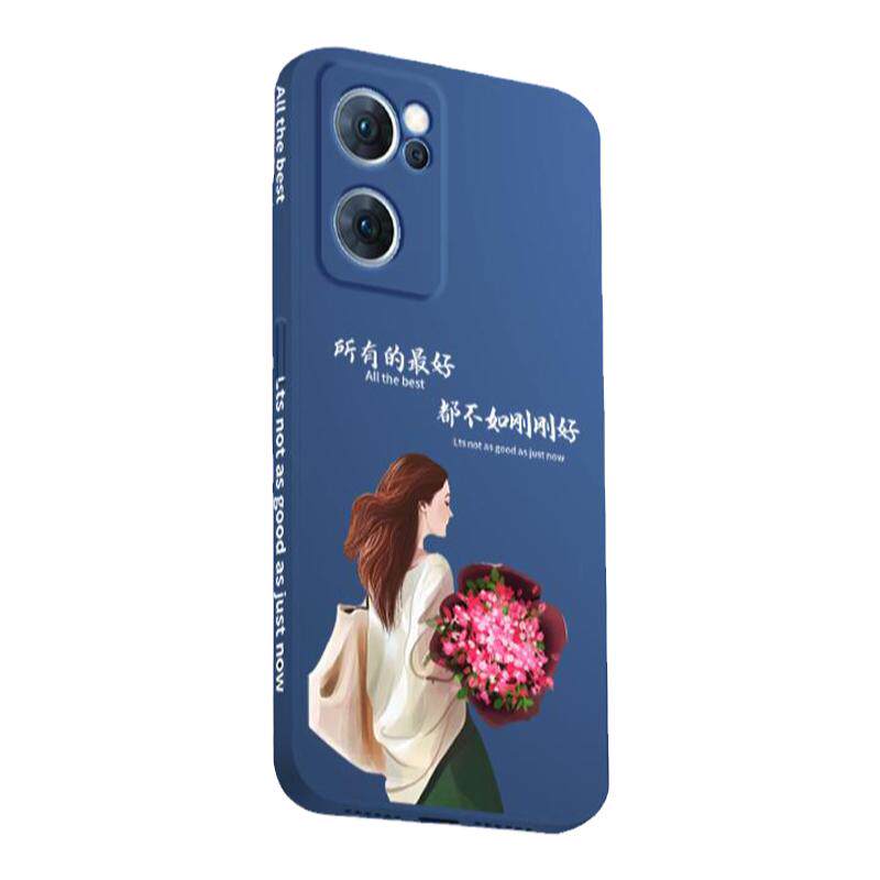 opporeno7se手机壳新款reno7手机套网红色软壳reno7pro液态硅胶女神款直边女款高级感opporeno7全包防摔超薄