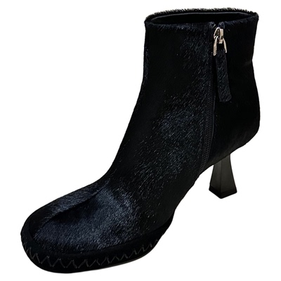 25新秋冬复古圆头细跟豹纹时尚