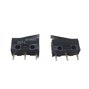 OMRON原装欧姆龙微动开关D2F-L灰点罗技鼠标按键行程3脚柄摆杆