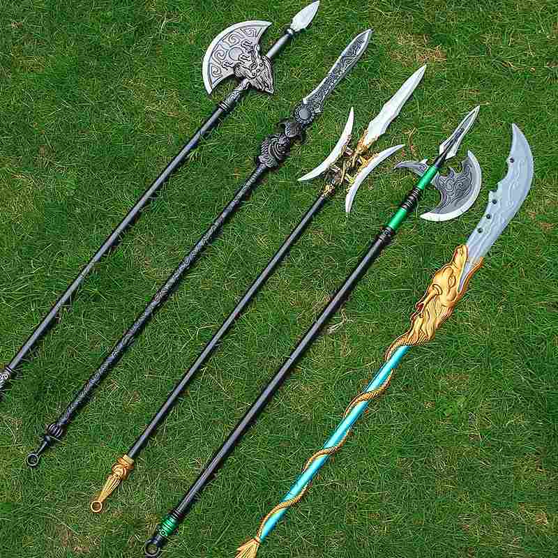 重尺模型关羽青龙偃月刀吕布方天画戟玩具刀剑PP塑料武器张辽武器