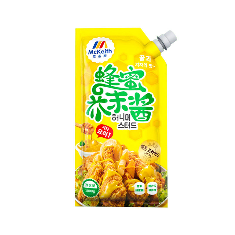 麦基斯韩式蜂蜜芥末酱1kg炸鸡蘸酱裹酱黄芥末沙司沙拉加盟店商用