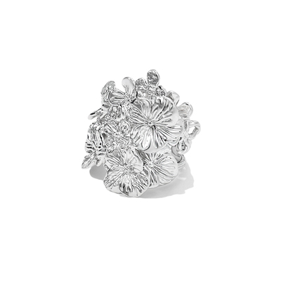 MONSECRET镂空设计花卉开口戒指