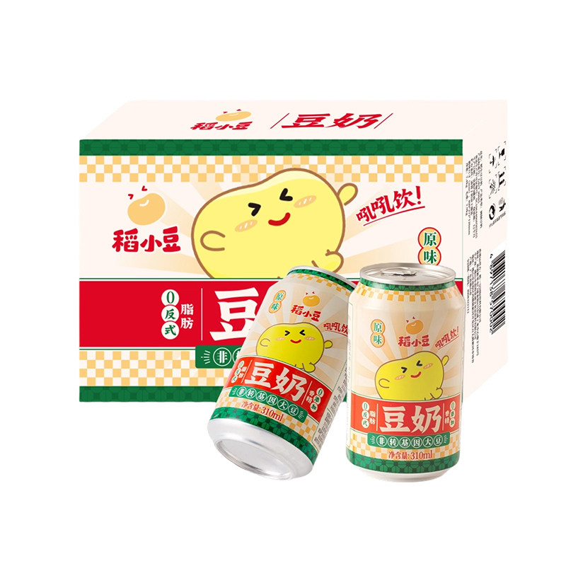 稻小豆易拉罐装豆奶整箱囤货