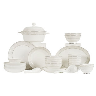 骨瓷餐具套装新款唐山红玫瑰骨质瓷陶瓷碗家用礼品高级轻奢