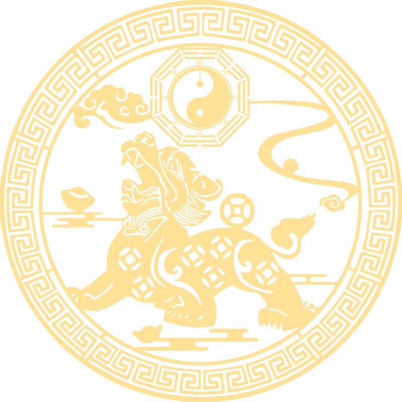 招财貔貅手机贴纸手机壳金属贴片护身符后背贴画图案背面贴饰自粘