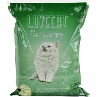 love爱宠爱猫cat猫砂6包除绿茶豆腐猫砂大袋豆腐砂臭超10公斤20斤