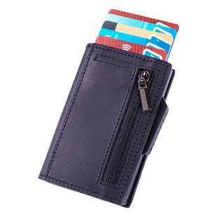 新款卡包防盗刷男女式证件包钱包金属大容量自动弹出式多功能卡盒