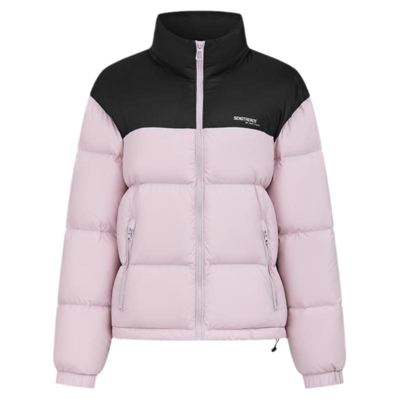 雪中飞短款立领羽绒服男女同款