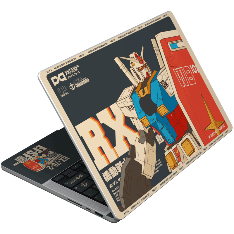 原色工場機甲風電腦貼膜適用于蘋果筆記本macbookpro13新款M2air13.3寸男pro14/15/16寸外殼保護膜不留殘膠