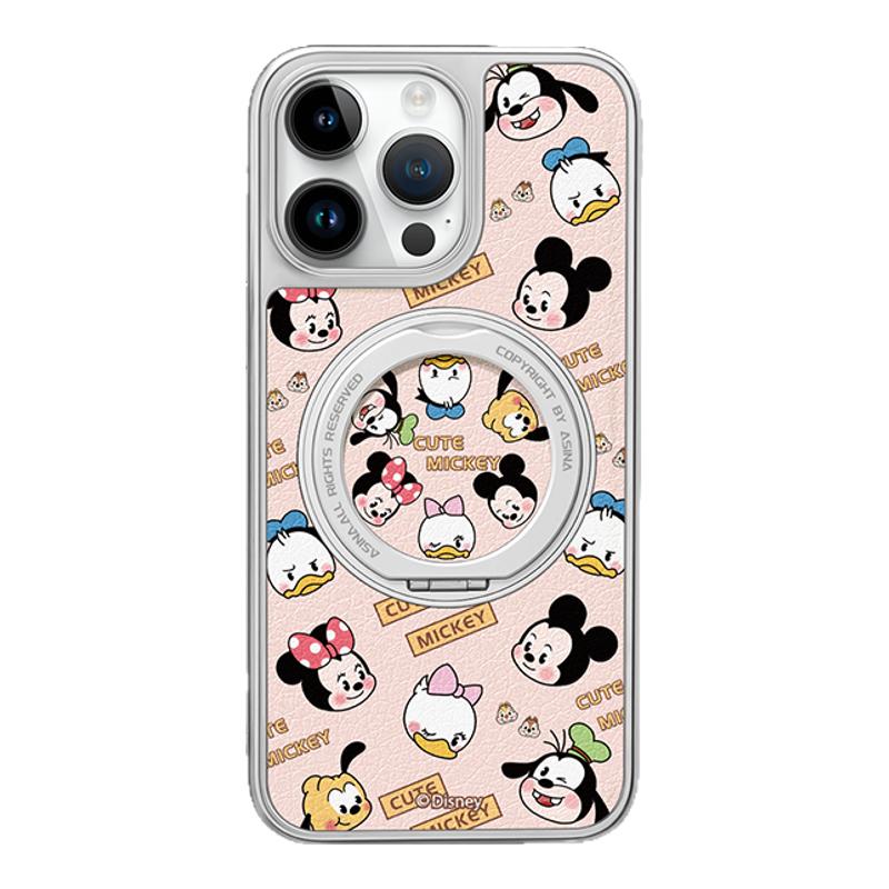 米奇萌萌适用iPhone17Promax手机壳新款苹果16Pro磁吸带支架保护套支点ip15可爱高级感不撞壳13pm全包好看14