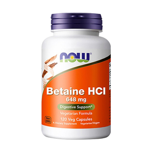 now诺奥盐酸甜菜碱胃蛋白酶胶囊调理肠胃动力养胃助消化HCL120粒