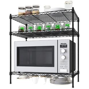 厨房置物架收纳落地多层不锈钢储物架层架30厘米cm迷你不锈钢微波