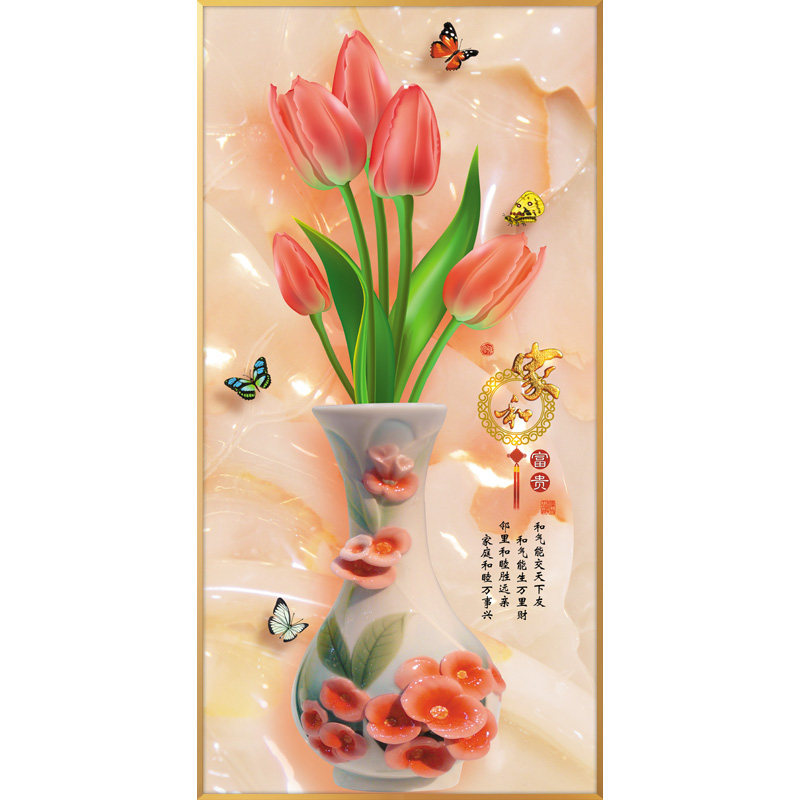 家和富贵中式风走廊尽头装饰画