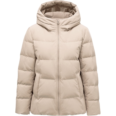 坦博尔妈妈款短款连帽保暖羽绒服