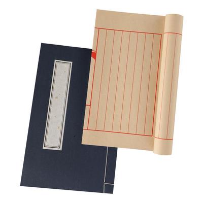 桑竹十行方格小楷笔字家谱宣纸