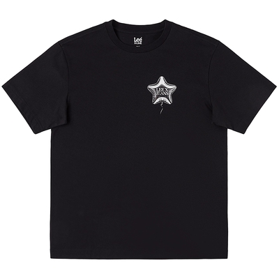 Lee26春夏新品舒适版五角星型气球设计元素图案男女同款短袖T恤潮