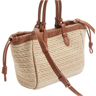 CHARLES&KEITH秋冬女包CK2-30671602-2大容量复古编织包托特包女